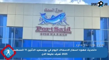 «تحديث مهم» أسعار الأسماك اليوم في بورسعيد الإثنين 11 أغسطس 2025 تعرف عليها الآن
